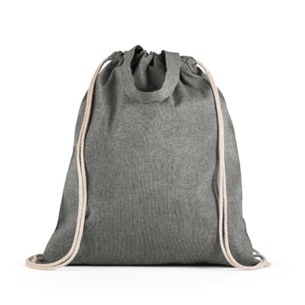 92936 RISSANI. Drawstring backpack bag in recycled cotton (140 g/m²)