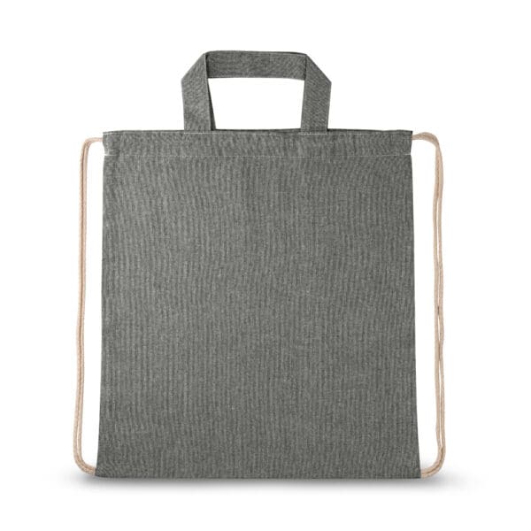 92936 RISSANI. Drawstring backpack bag in recycled cotton (140 g/m²)