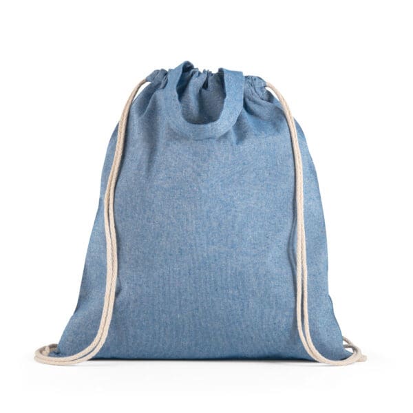 92936 RISSANI. Drawstring backpack bag in recycled cotton (140 g/m²)
