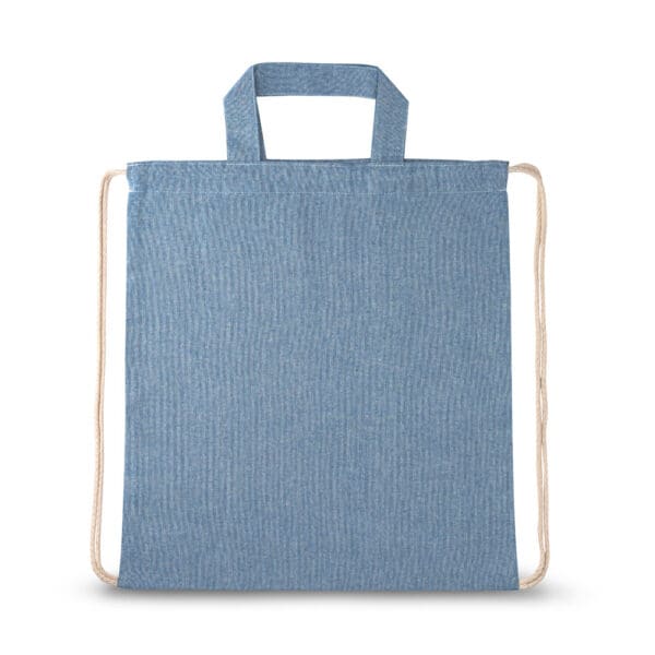 92936 RISSANI. Drawstring backpack bag in recycled cotton (140 g/m²)
