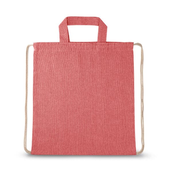 92936 RISSANI. Drawstring backpack bag in recycled cotton (140 g/m²)