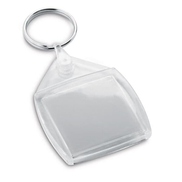 93056 BOWEN. Square shaped clear PS keyring