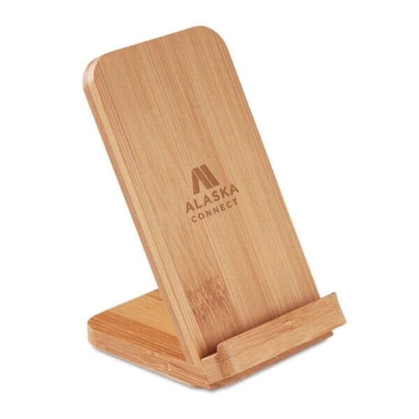 Sustainable Bamboo 10W Wireless Charger Stand