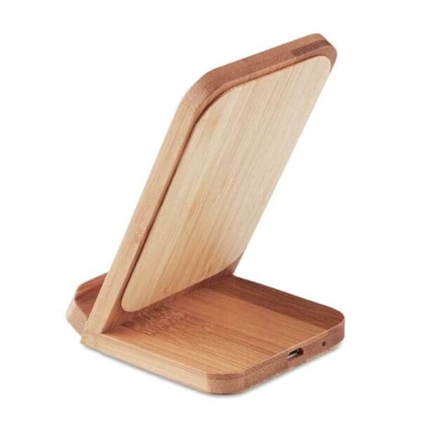 Sustainable Bamboo 10W Wireless Charger Stand