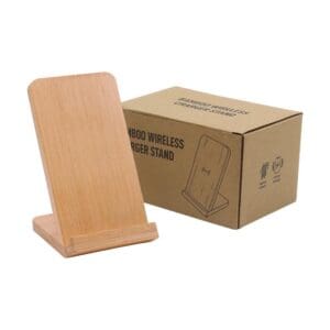 Sustainable Bamboo 10W Wireless Charger Stand