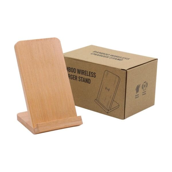 Sustainable Bamboo 10W Wireless Charger Stand
