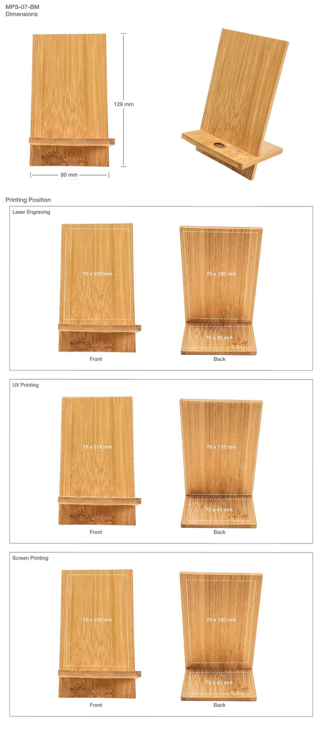 Sustainable Bamboo Mobile Holder and Stands