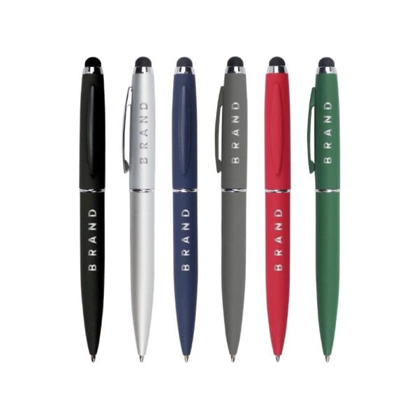 Stylus Metal Pens Rubberized & Twist-action