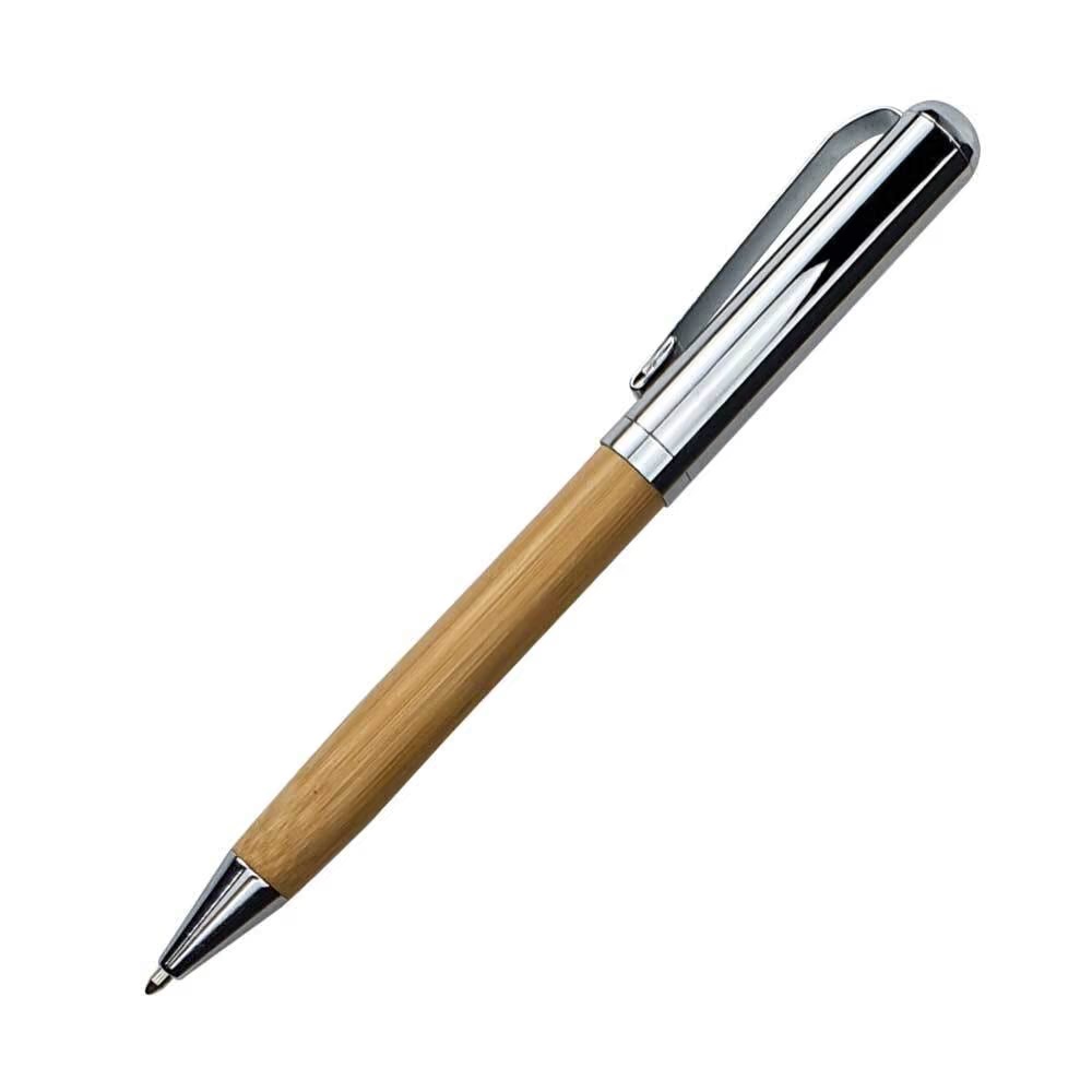 Chrome and Bamboo Metal Pen