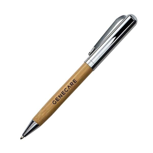 Chrome and Bamboo Metal Pen