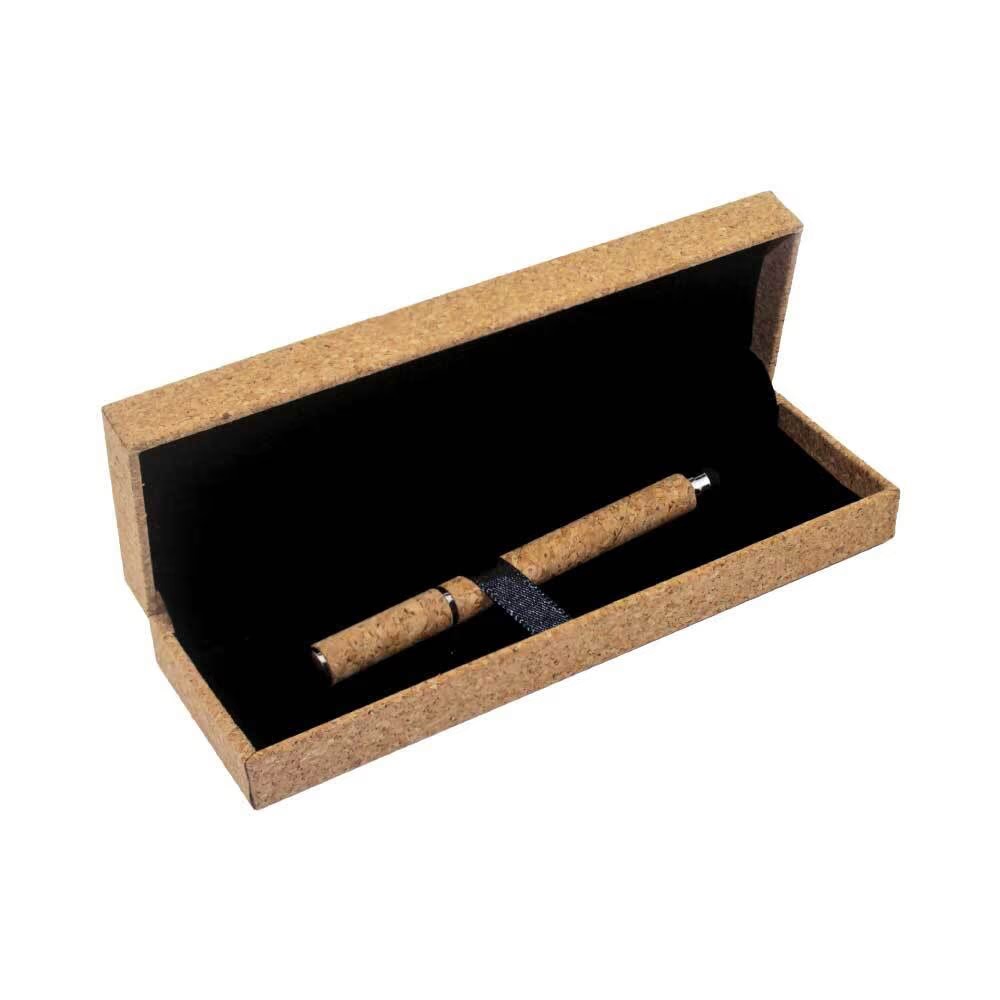 Cork Pen Box with Velvet Interior
