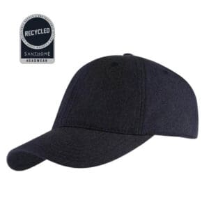 Santhome Recycled 6 Panel Relaxed Fit Cap - Navy Blue