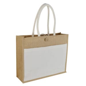 MONCLOVA - Jute Bag with Canvas Pocket