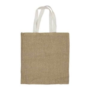 Eco Friendly Jute Bags with White Handles