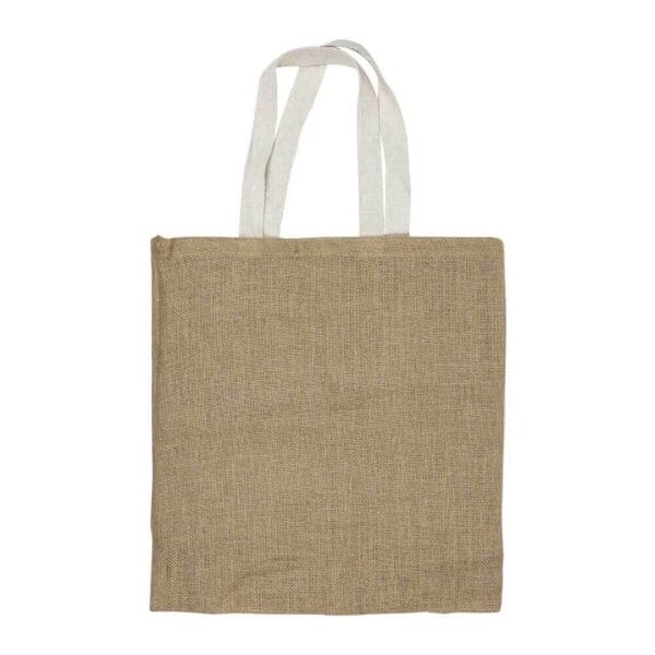 Eco Friendly Jute Bags with White Handles