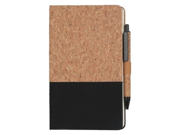 eco-neutral A5 Cork Fabric Hard Cover Notebook and Pen Set