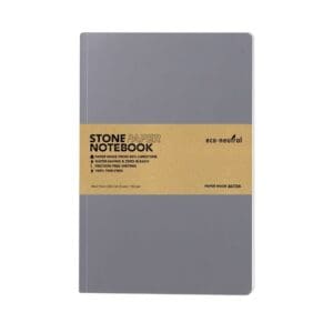 eco-neutral Stone Paper Tree-Free Notebook - Grey