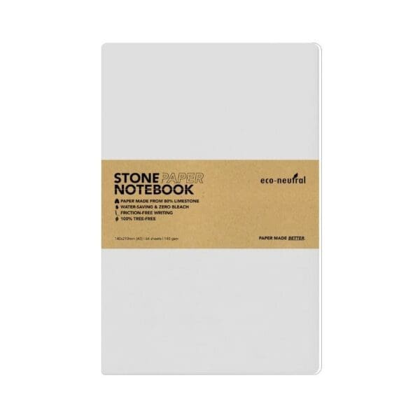 eco-neutral Stone Paper Tree-Free Notebook - White