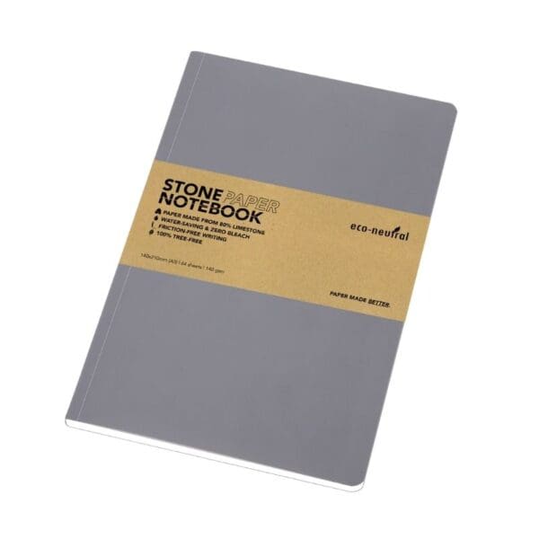 eco-neutral Stone Paper Tree-Free Notebook - Grey