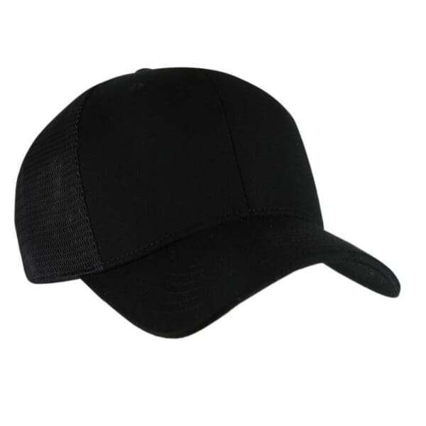 Santhome 6 Panel Trucker Cap - Black
