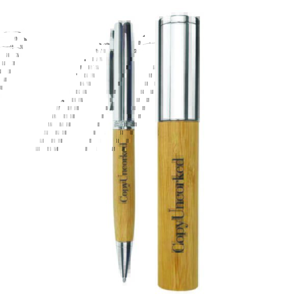 Metal and Bamboo Pens with Tube Box