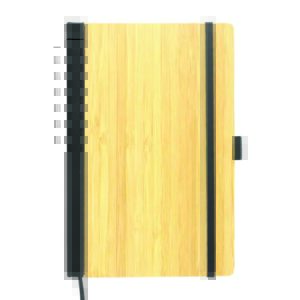 A5 size Bamboo Notebooks with Pen Loop & Page Marker