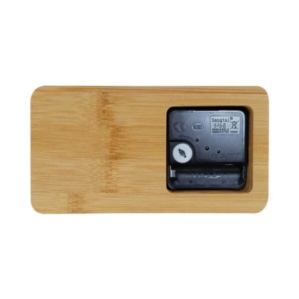 Sustainable Rectangular Bamboo Desk Clock