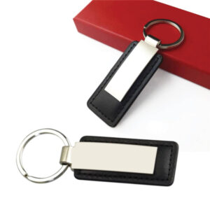 METAL LEATHER KEYCHAIN