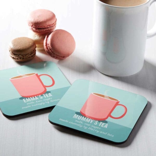 Hardboard Tea Coasters Size: 9 x 9 cm