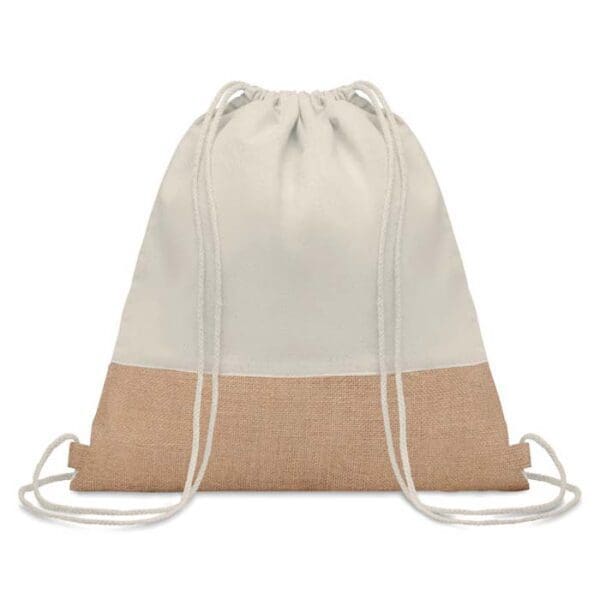 TRIGE - GRS-certified Recycled Cotton & Jute Drawstring Bag -