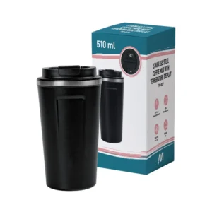 LED Temperature Display Black Tumblers Stainless Steel 510ml