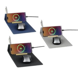 BLACE - CHANGE ZERO Recycled PU 15W Wireless Mousepad & Desk Organizer