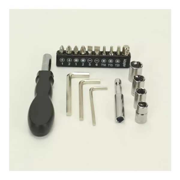 Tool Set in Bamboo Box with Silver Lock
